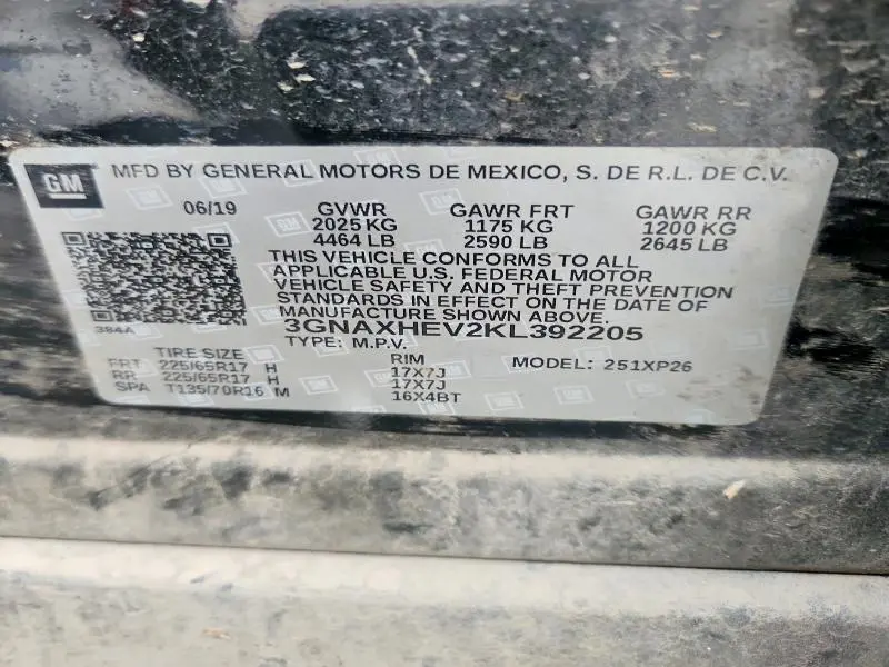 2019 CHEVROLET EQUINOX LS  