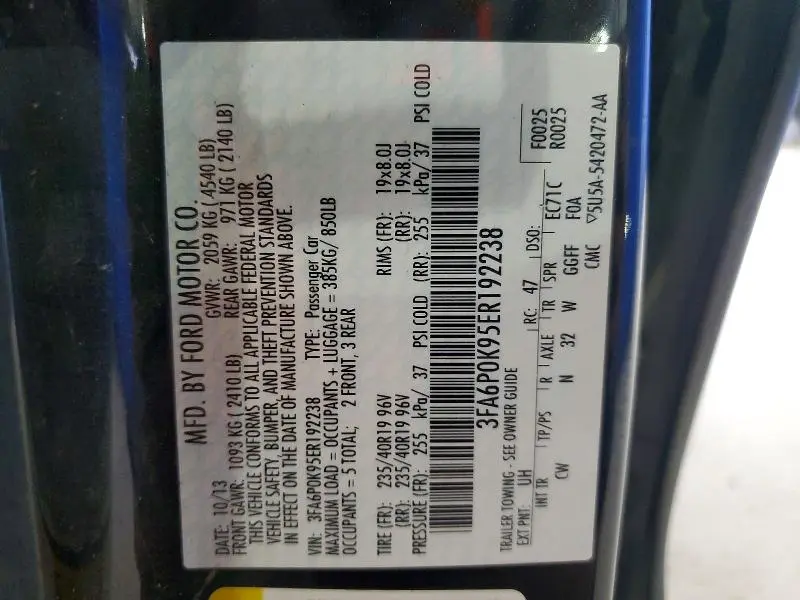 2014 FORD FUSION TITANIUM  