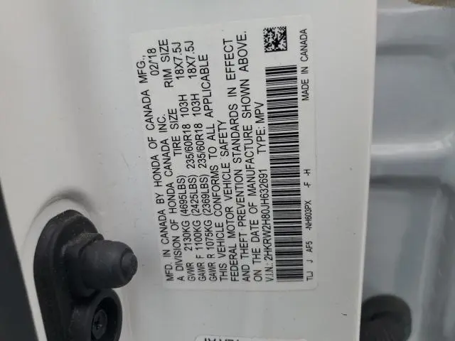 2018 HONDA CR-V EXL  