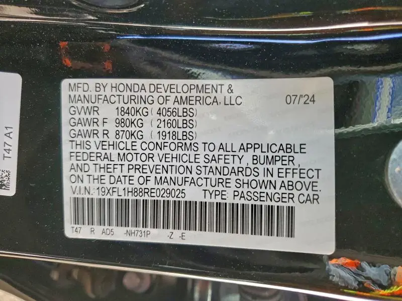 2024 HONDA CIVIC SPORT TOURING  