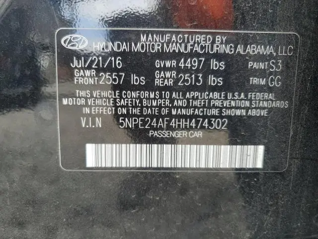 2017 HYUNDAI SONATA SE