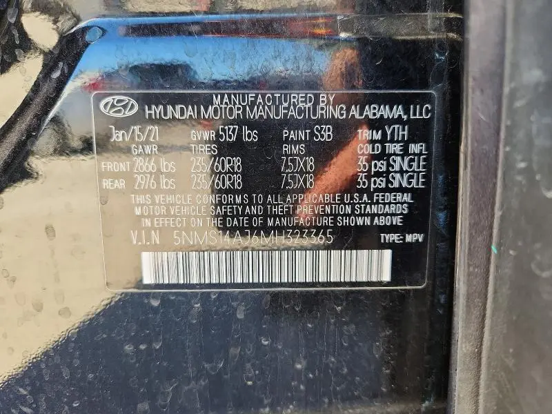 2021 HYUNDAI SANTA FE SE  