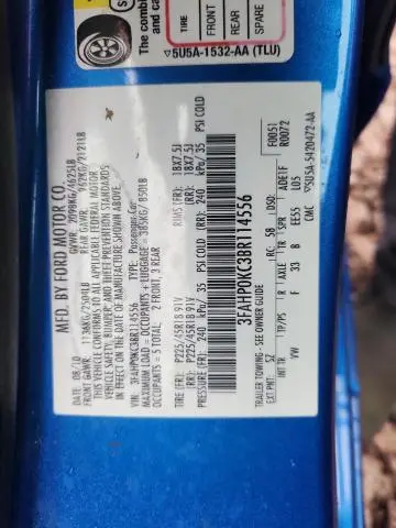 2011 FORD FUSION SPORT  