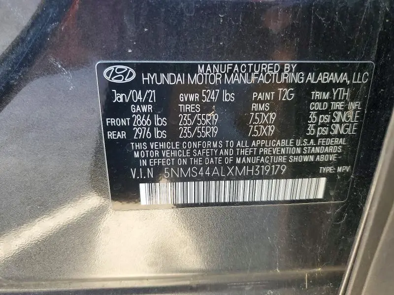 2021 HYUNDAI SANTA FE LIMITED  