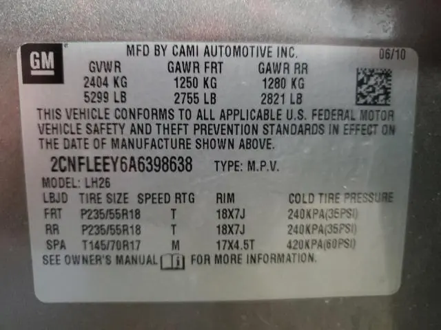 2010 CHEVROLET EQUINOX LT