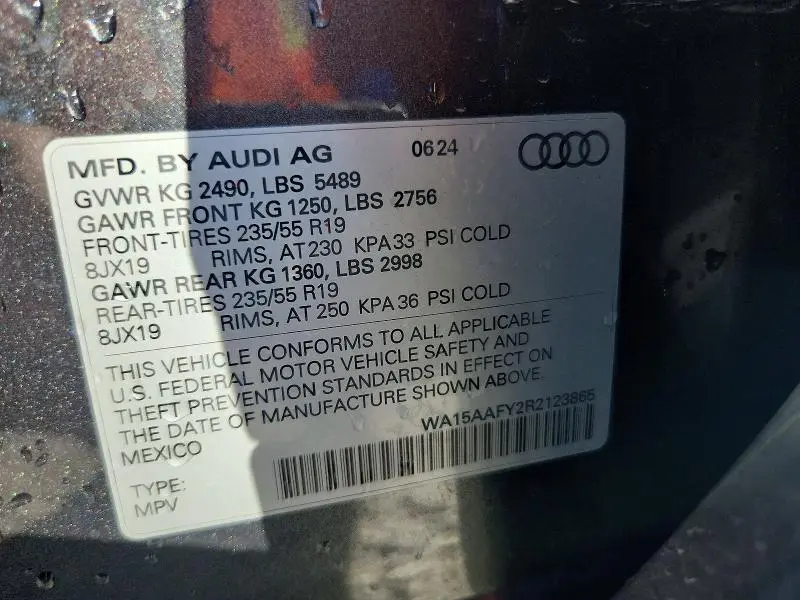 2024 AUDI Q5 SPORTBACK PRM PLS 45  
