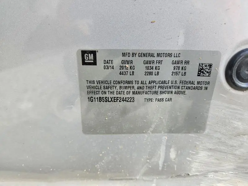 2014 CHEVROLET MALIBU LS  