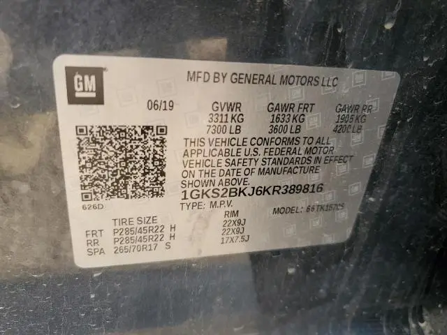 2019 GMC YUKON SLT  