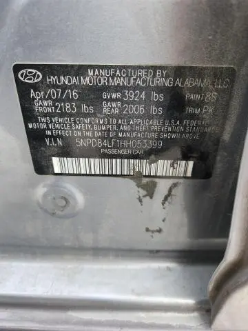 2017 HYUNDAI ELANTRA SE  