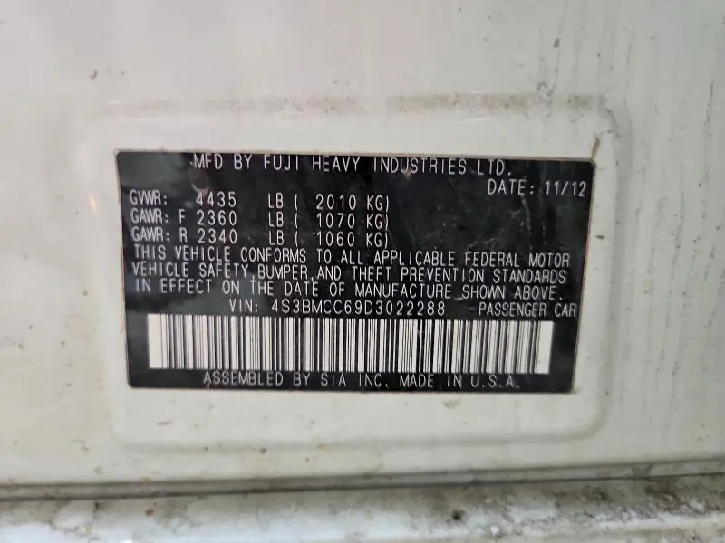 2013 SUBARU LEGACY 2.5I PREMIUM  