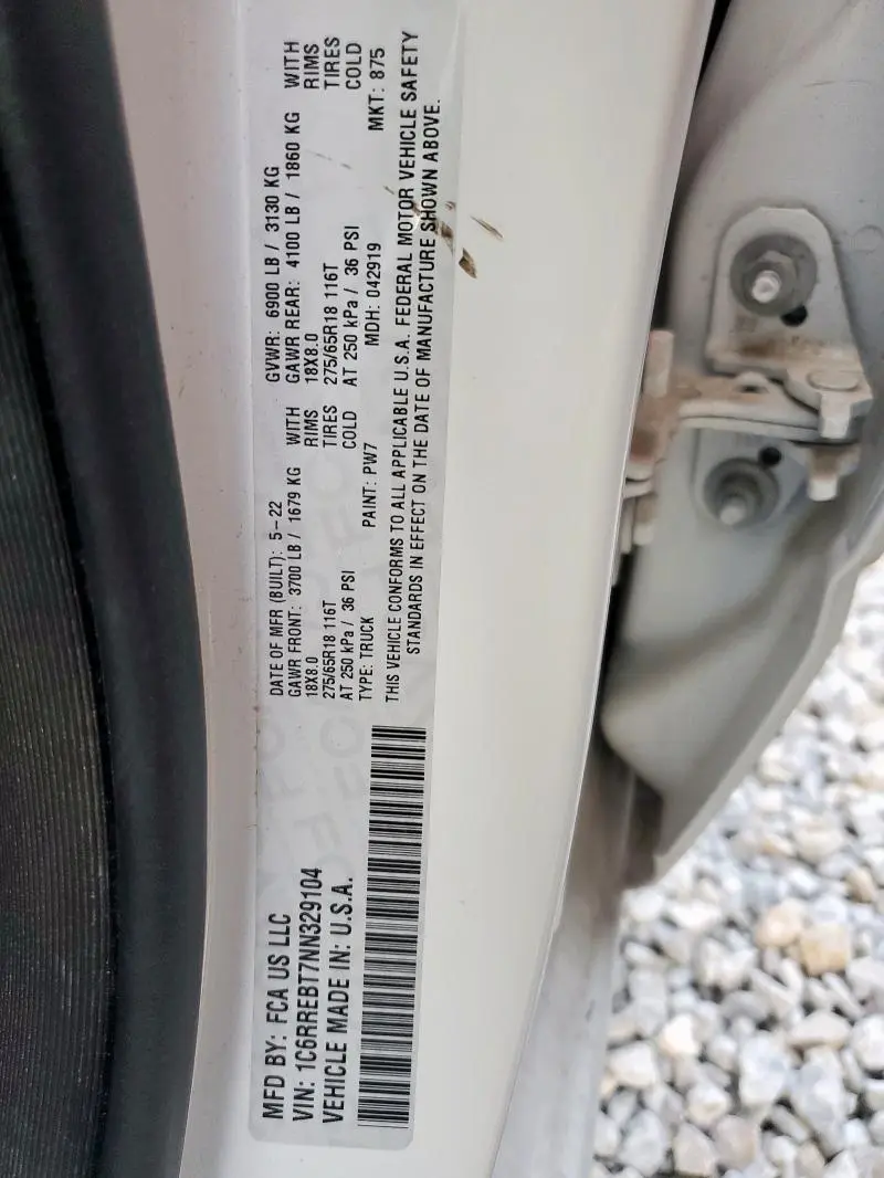 2022 RAM 1500 BIG HORN/LONE STAR  