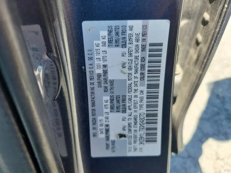 2016 MAZDA 3 TOURING  