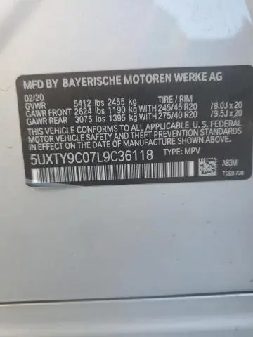 2020 BMW X3 XDRIVEM40I  