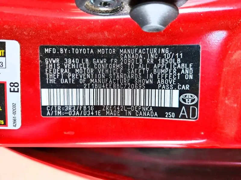 2011 TOYOTA COROLLA LE  