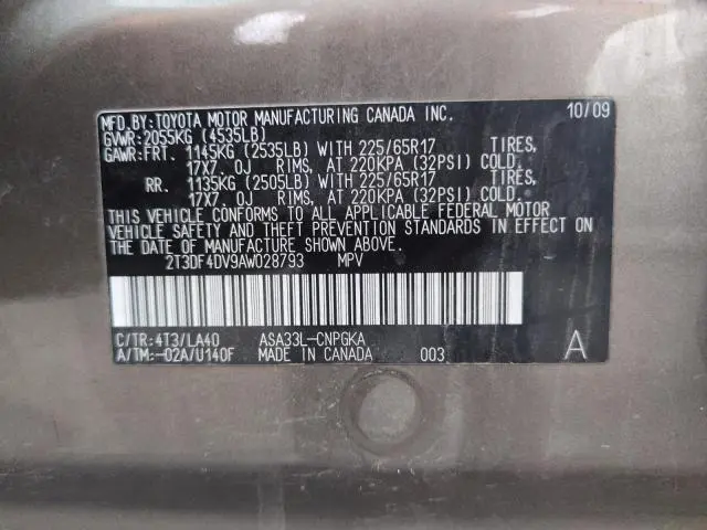 2010 TOYOTA RAV4 LIMITED  