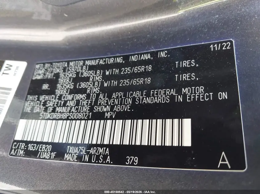 2023 TOYOTA HIGHLANDER XLE