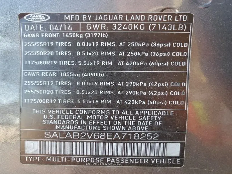2014 LAND ROVER LR4   