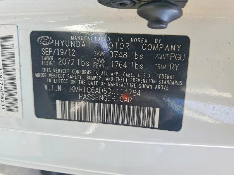 2013 HYUNDAI VELOSTER BASE  