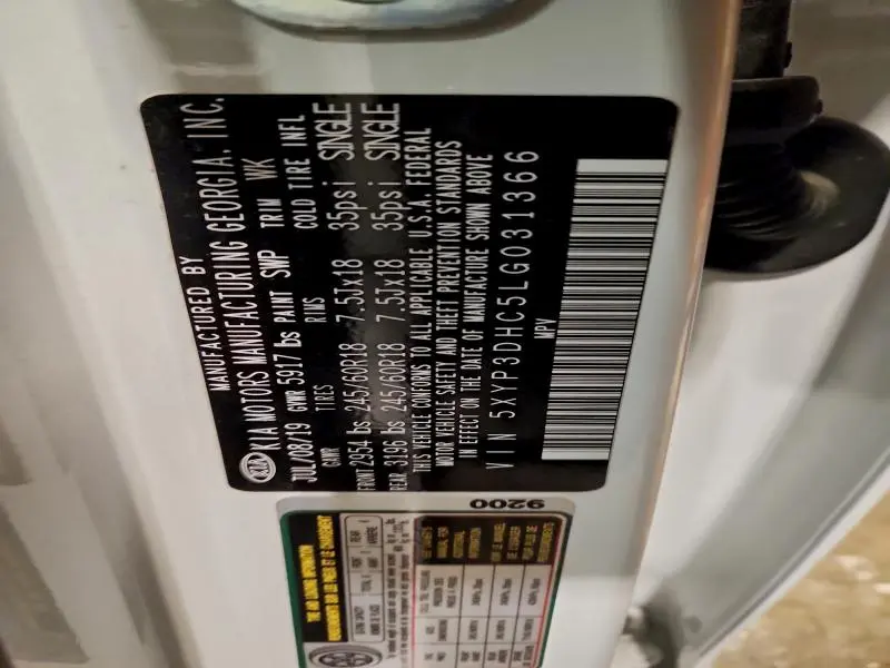 2020 KIA TELLURIDE EX  