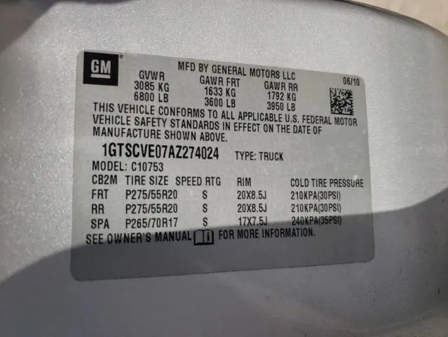 2010 GMC SIERRA C1500 SLE  