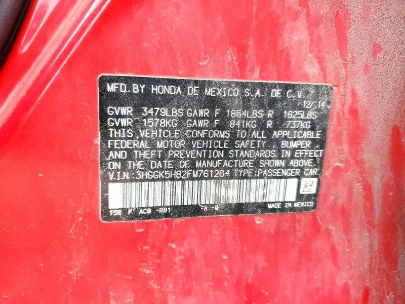 2015 HONDA FIT EX  