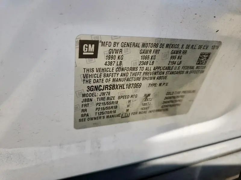 2017 CHEVROLET TRAX PREMIER  
