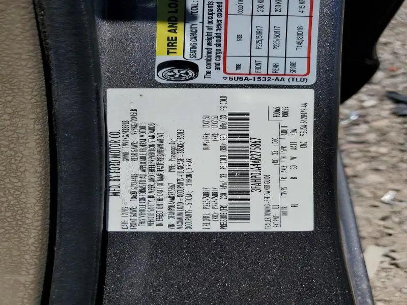 2010 FORD FUSION SEL  