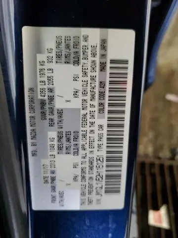 2017 MAZDA 6 TOURING  