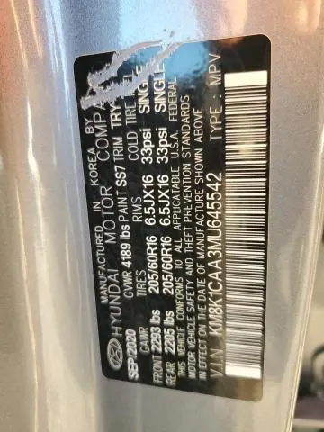 2021 HYUNDAI KONA SE  