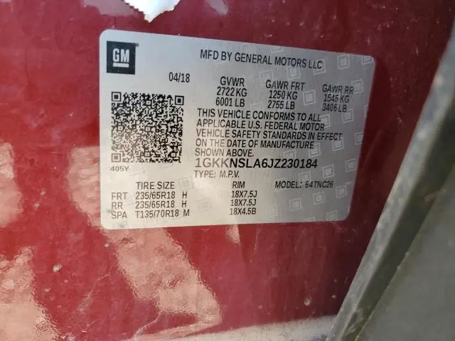 2018 GMC ACADIA SLE  