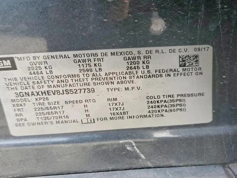 2018 CHEVROLET EQUINOX LS  