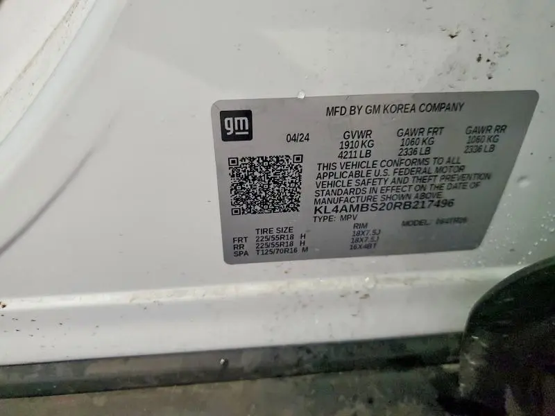 2024 BUICK ENCORE GX-R&D-PRI FLEET-CK ENG LT ON