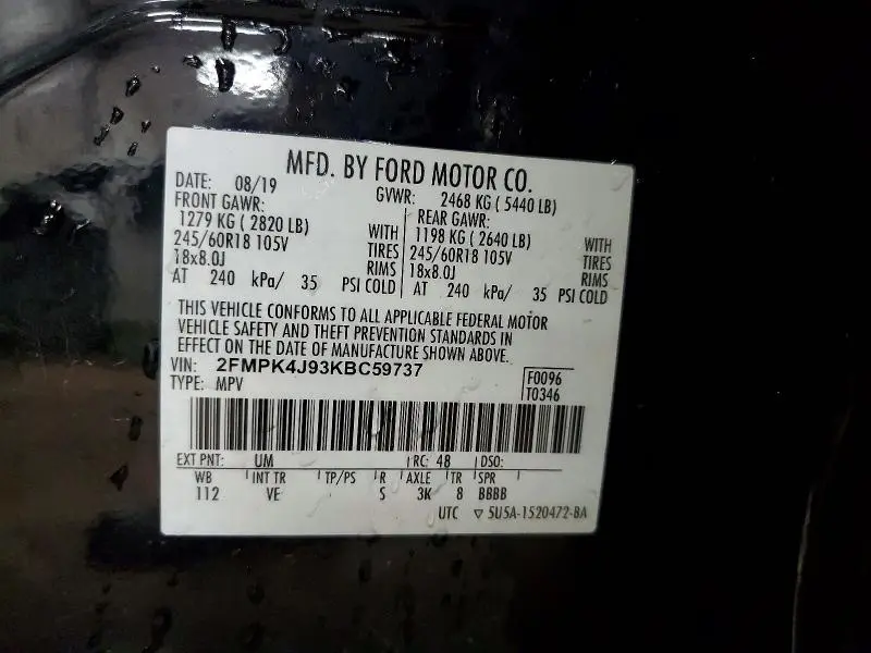 2019 FORD EDGE SEL  