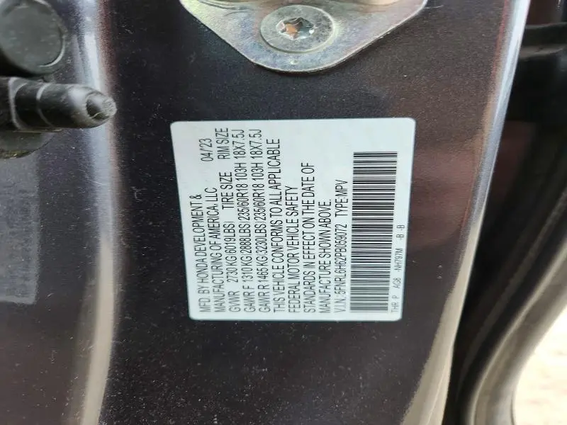 2023 HONDA ODYSSEY EXL  