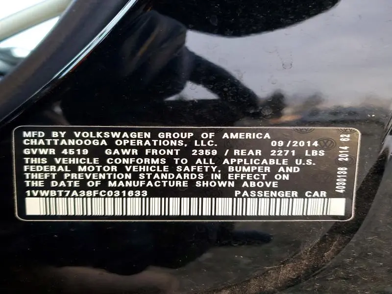 2015 VOLKSWAGEN PASSAT SE  