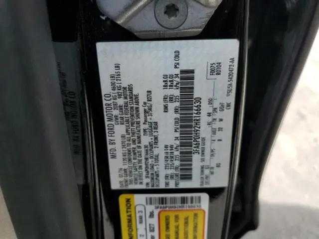 2017 FORD FUSION SE  