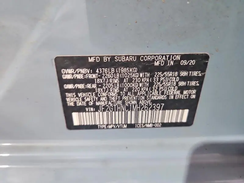 2021 SUBARU CROSSTREK LIMITED  