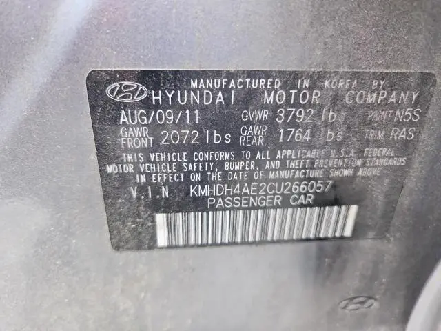 2012 HYUNDAI ELANTRA GLS  