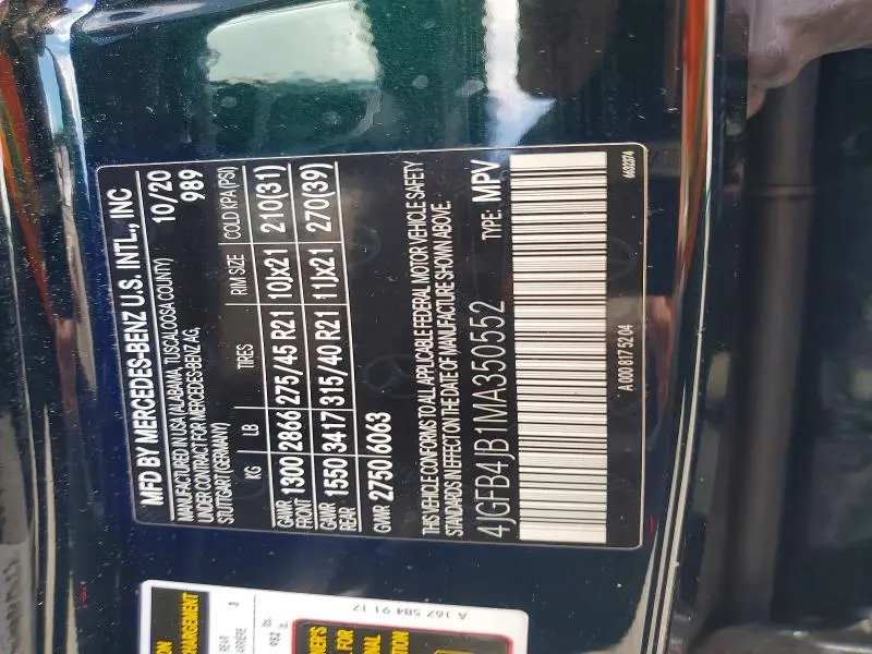 2021 MERCEDES-BENZ GLE 350  