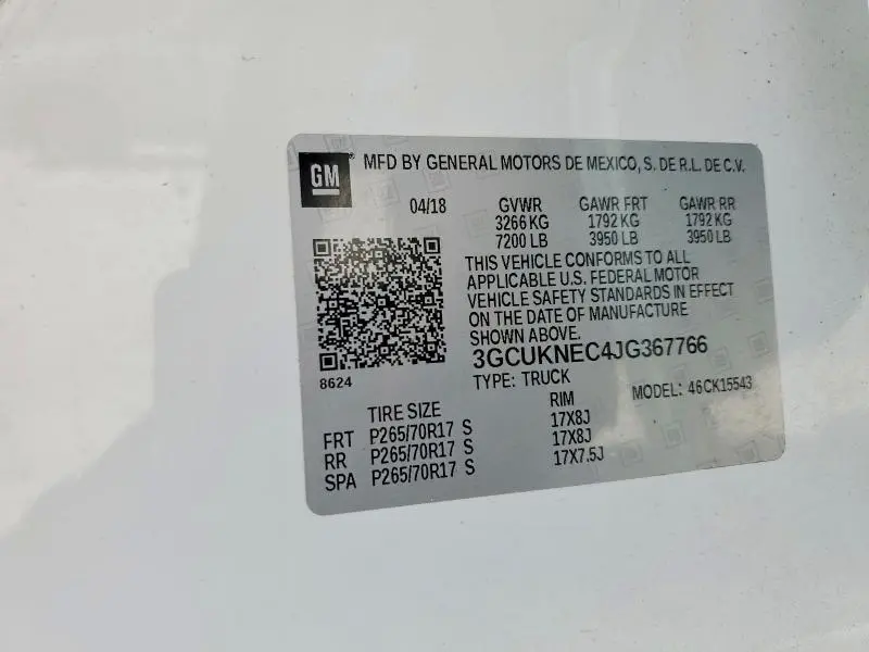 2018 CHEVROLET SILVERADO K1500  