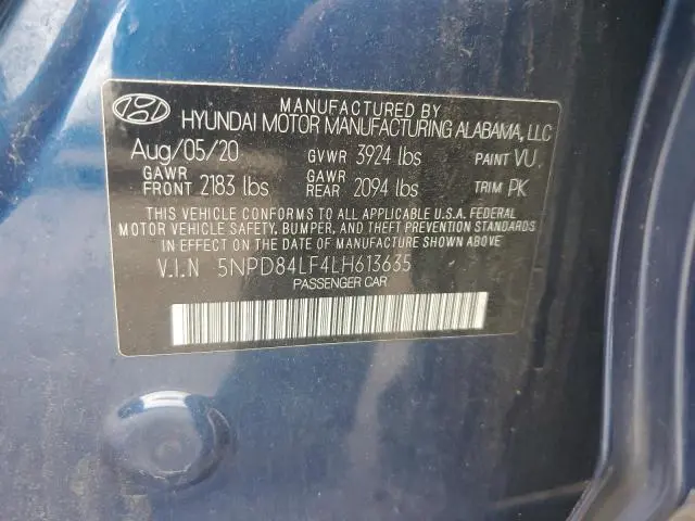 2020 HYUNDAI ELANTRA SEL  