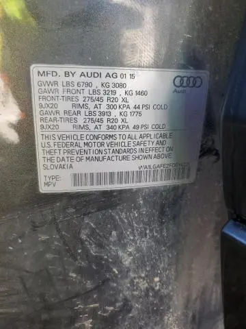 2015 AUDI Q7 PREMIUM PLUS  