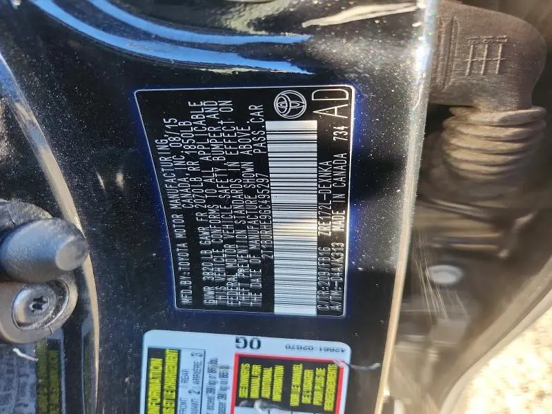 2016 TOYOTA COROLLA L  