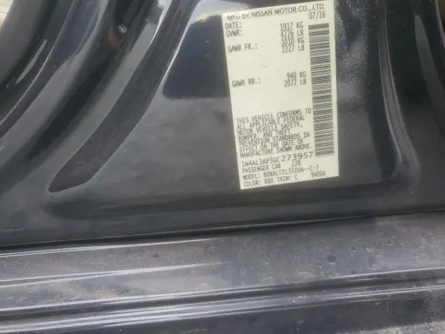 2016 NISSAN ALTIMA 2.5  