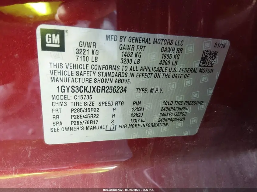 2016 CADILLAC ESCALADE PREMIUM COLLECTION
