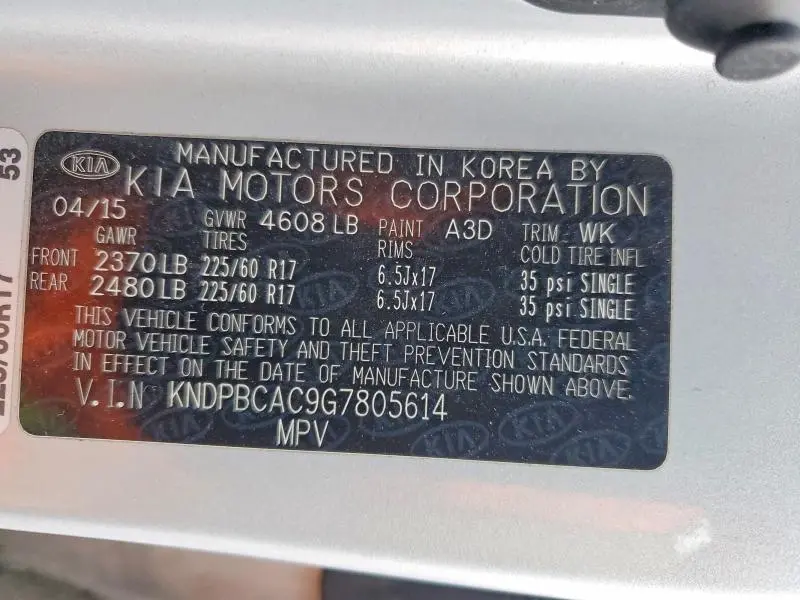 2016 KIA SPORTAGE LX  