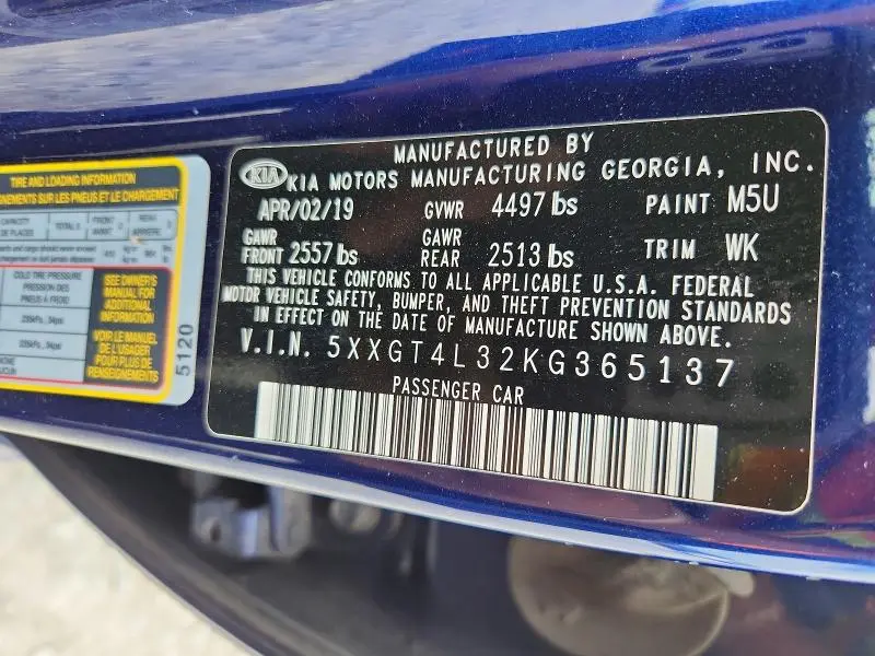 2019 KIA OPTIMA LX  