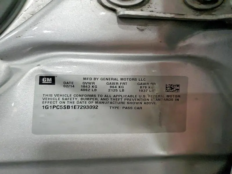 2014 CHEVROLET CRUZE LT  