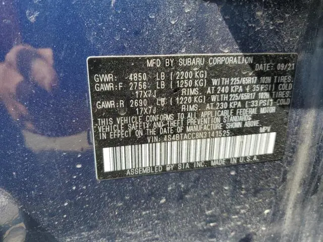 2022 SUBARU OUTBACK PREMIUM  