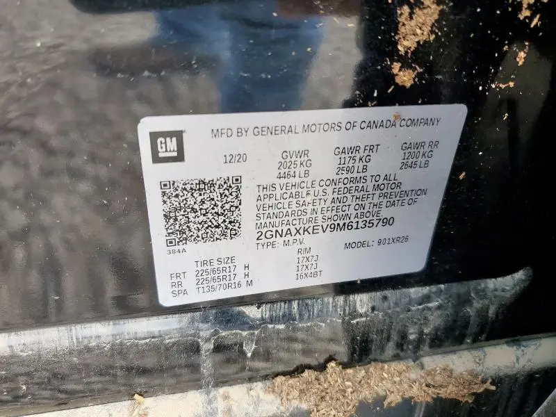 2021 CHEVROLET EQUINOX LT  